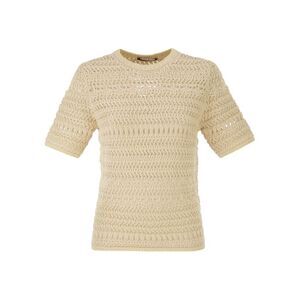 Fabiana Filippi Women Short-Sleeved Jumper In Fancy Crochet Stitch With Sequins